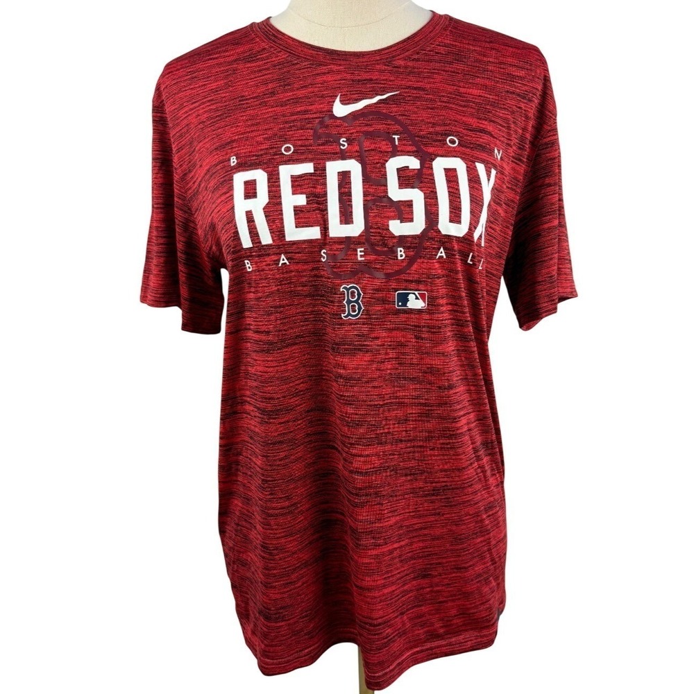 Nike Dri-FIT Boston Red Sox Red Tee Shirt Mens Medium‎ Slim MLB
